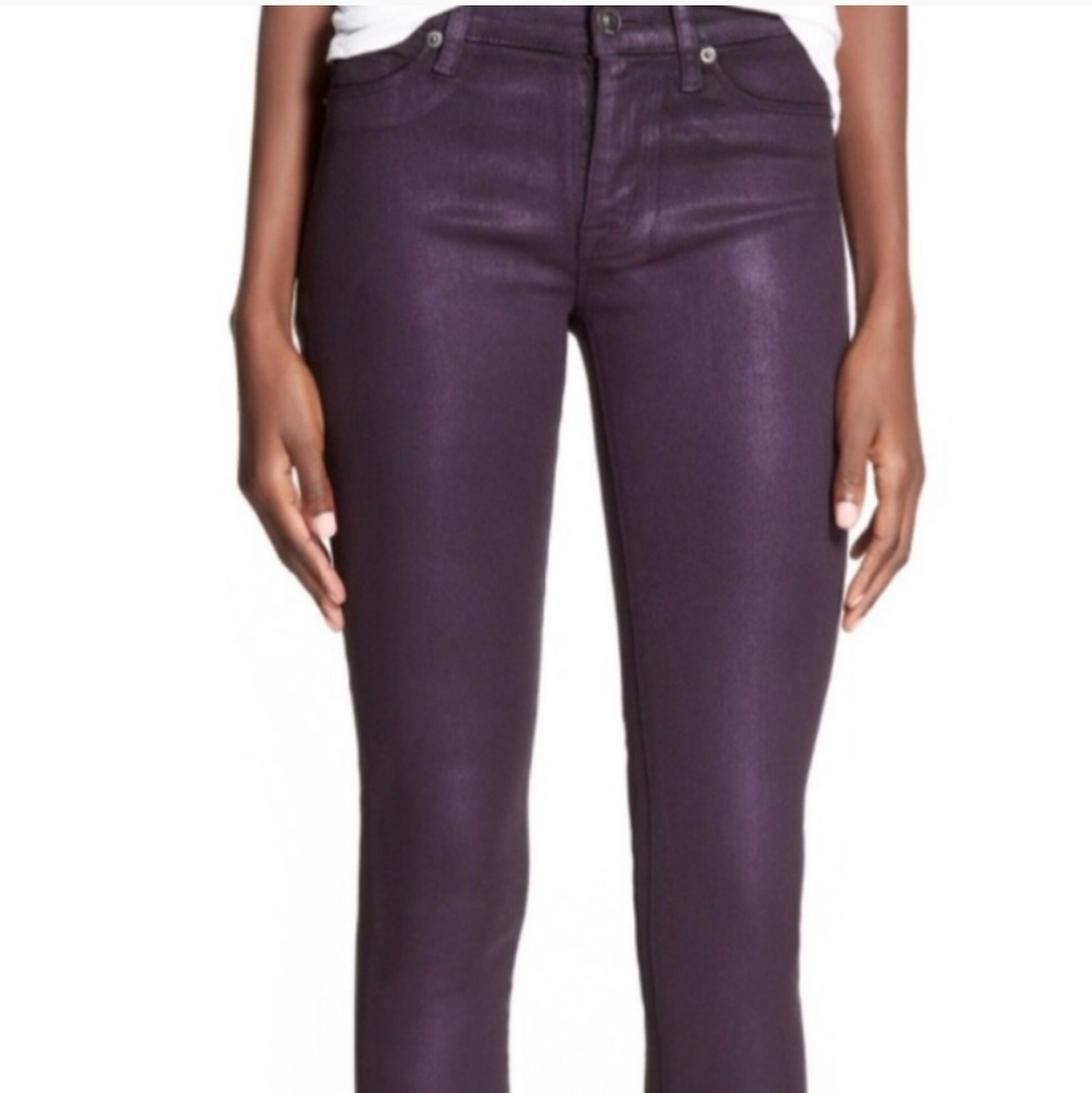 Hudson Bailey Golo Purple Midrise Skinny Jeans 25